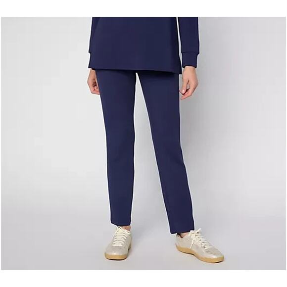 Belle by Kim Gravel Pants - Belle by Kim Gravel ScubaLuxe Straight Leg Pants Future Dusk Petite 5X A711025